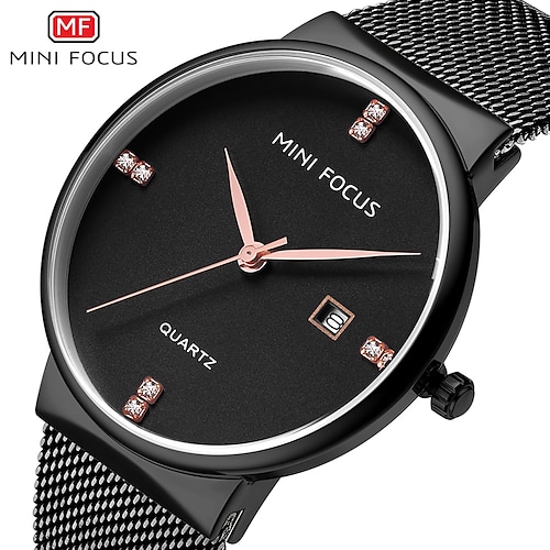 

MINI FOCUS Quartz Watch for Men Analog Quartz Stylish Stylish Waterproof Calendar Alloy Alloy Fashion