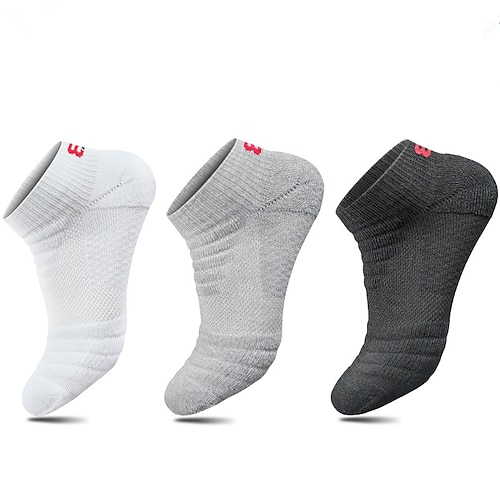 

Men's Anckle Socks Low Cut Socks Outdoor Work Daily Solid / Plain Color Cotton Sporty 3 Pairs