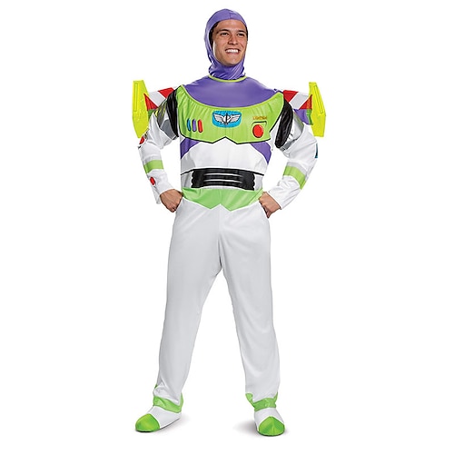 

Toy Story Buzz Lightyear Cosplay Costume Halloween Props Masquerade Men's Boys Movie Cosplay Anime Halloween Green Leotard / Onesie Wings Carnival Children's Day New Year Cotton