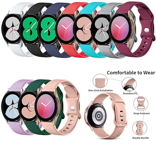 

1 pcs Smart Watch Band for Samsung Galaxy Gear S2 Classic Watch 42mm Watch 3 41mm Watch Active 2 40mm / 44mm, Watch Active 40mm Watch 3 45mm, Watch 46mm Silicone Smartwatch Strap Adjustable Quick