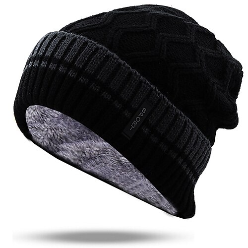 

Solid Hats Skullies Beanies Hat Winter Beanies For Men Women Outdoors Warm Knitted Hat