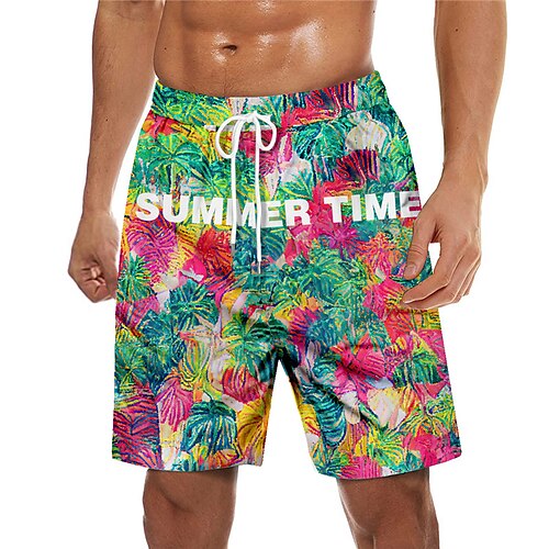 

Men's Swim Trunks Swim Shorts Quick Dry Board Shorts Bathing Suit with Pockets Drawstring Swimming Surfing Beach Water Sports Tropical Printed Spring Summer