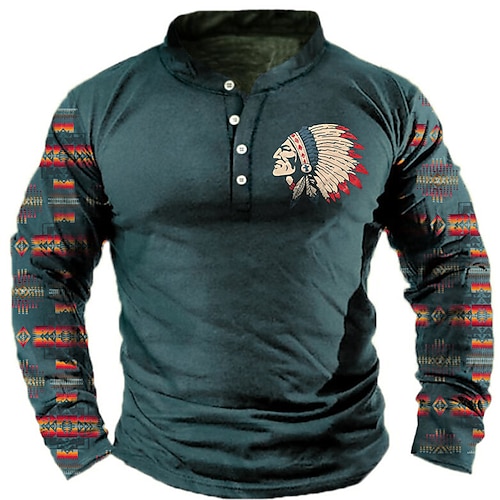 

Men's Sweatshirt Pullover Blue Standing Collar Graphic Color Block Tribal Print Sports & Outdoor Casual Daily 3D Print Plus Size Basic Designer Casual Spring & Summer Clothing Apparel Hoodies