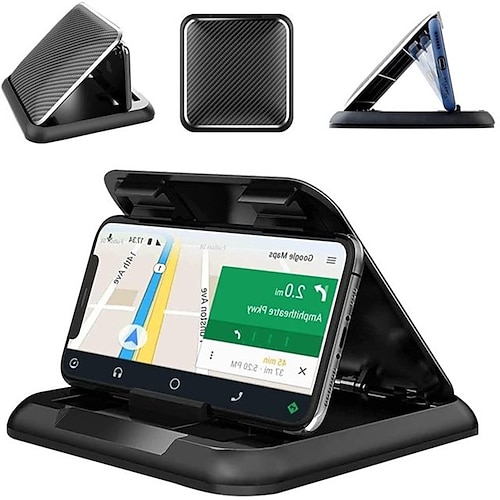 

Carbon Fiber Car Phone Mount Dashboard Universal 3 to 7 Inch Phone Clip Mounting Bracket