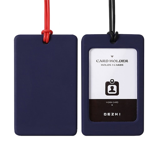 

Silicone Id Card Bus Cover with Lanyard Subway Student Meal Card Campus Work Card Badge Protective Cover