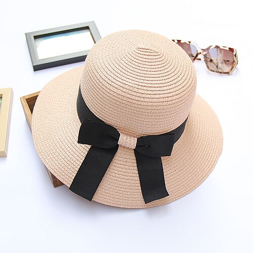 

Hats Straw Casual Holiday Elegant With Bow(s) Headpiece Headwear