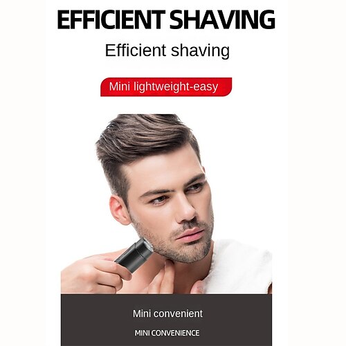 

Multi-Function Double Head Intelligent Razor Rotary Razor Mini Portable Travel Type- C Charging