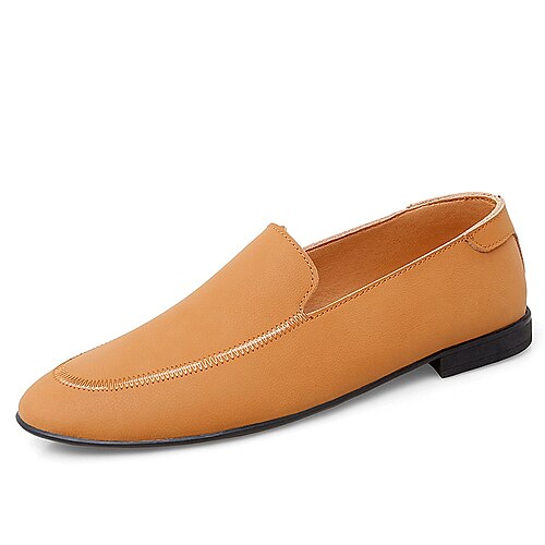 

Herre Tøfler & Slip-ons Komfort Loafers Britiske stil plaid sko Komfort Sko Afslappet Britisk Daglig Læder Sort Brun Hvid Efterår Forår