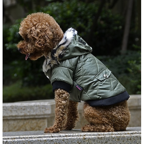 

Dog Cat Coat Solid Colored Fashion Cute Casual Daily Outdoor Winter Dog Clothes Puppy Clothes Dog Outfits Soft Black and Purple Black Green Costume for Girl and Boy Dog Polyster XS S M L XL XXL