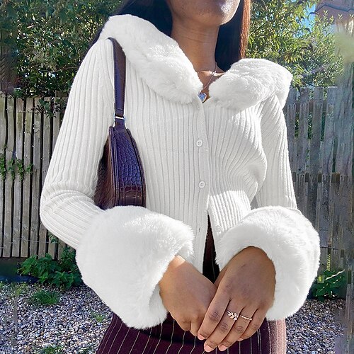

Per donna Giubbotto Giacca sportiva Strada Giornaliero Per uscire Autunno Inverno Standard Cappotto Standard Antivento Tenere al caldo Streetwear Informale Giacca Manica lunga Liscio Colletto di