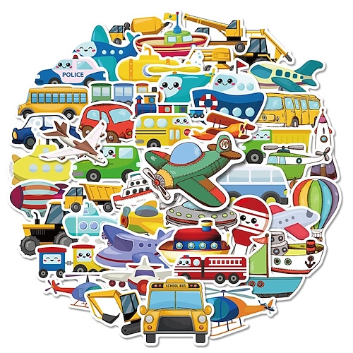 

50pcs Vehicle Stickers for Student Notebook Gifts Waterproof Self-adhesive Cartoon for Women Men Girls