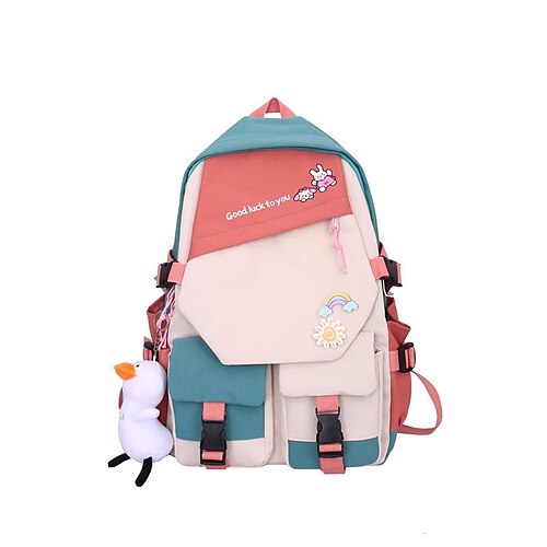 

new schoolbag female korean version casual student backpack junior high school student campus cute large-capacity backpack schoolbag