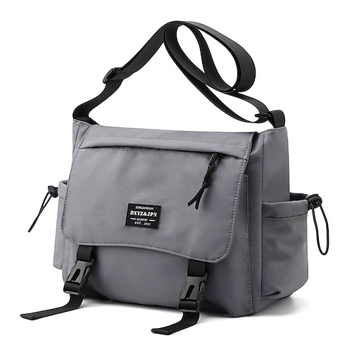 

Men's Sling Bags Briefcase Crossbody Bag Oxford Cloth Nylon Zipper Solid Color Daily Outdoor Green Black Gray