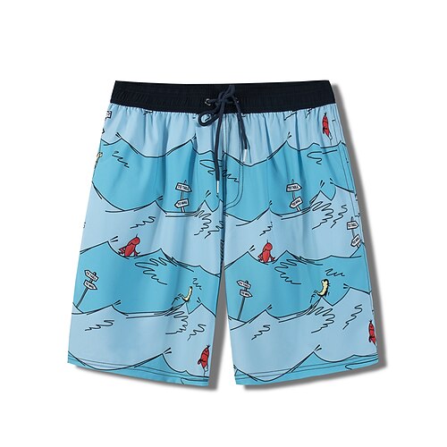 

Men's Boyfriend Chino Shorts Beach Shorts Multi Pocket Knee Length Pants Casual Beach Stretchy Character Breathable Quick Dry Mid Waist Blue M L XL XXL