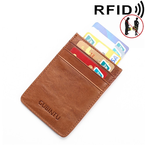 

Front Pocket Minimalist Leather Slim Wallet RFID Blocking Carbon Fiber Texture