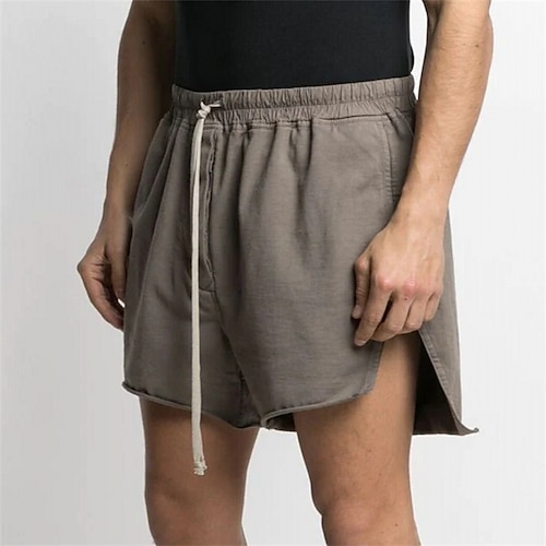 

Men's Classic Style Fashion Active Shorts Drawstring Elastic Waist Short Pants Sports Outdoor Casual Micro-elastic Solid Color Comfort Breathable Mid Waist Black Wine Coffee M L XL XXL 3XL