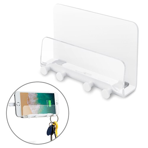 

Phone Holder For iPhone 12 13 Pro Max Xiaomi Tablet Mobile Phone Holder Wall Mount Portable CellPhone Wall Charger Hook Stand
