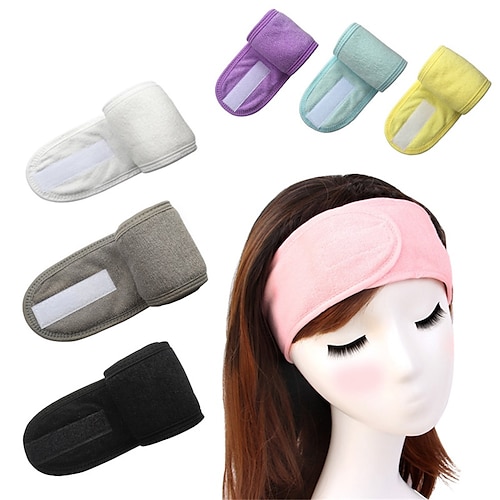 

7PCS Velcro Hair Band Face Wash Headband Europe and the United States Fitness Yoga Ladies Bangs Headscarf Makeup Headband