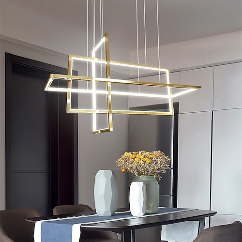 

80cm Geometric Shapes Single Design Pendant Light Stainless Steel LED Nordic Style 220-240V