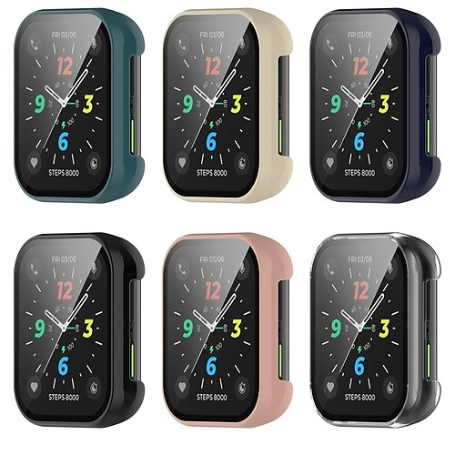 

6 Pack Watch Case with Screen Protector Compatible with OPPO Watch2 42mm 46mm Scratch Resistant Ultra-thin HD Clear Tempered Glass / PC Watch Cover