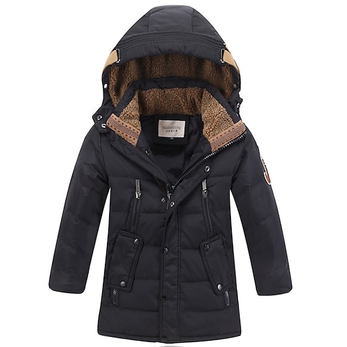 

Bambino Da ragazzo Cappotto Manica lunga Nero Verde militare Cachi Liscio Tasche Autunno Inverno Attivo Giornaliero 5-13 anni