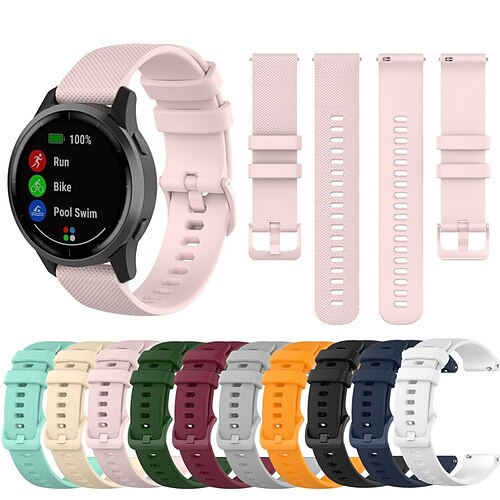 

1 pcs Smart Watch Band for Garmin venu 2 Vivoactive 4 Venu 2 Plus / Sq / Sq Music Forerunner 55/245/645/158 Venu 2S / Vivoactive 4S / Vivomove 3S 20mm 22mm Silicone Smartwatch Strap Waterproof