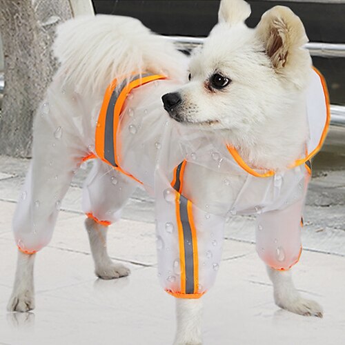 

Pet Raincoat Reflective Four Corners Cat And Dog Universal Waterproof All-inclusive Transparent Pvc Raincoat Pet Supplies