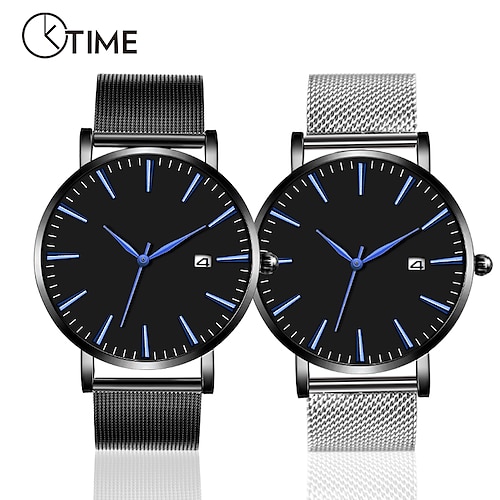

Fashion Oktime Men Mens Calendar Quartz Watch Stainless Steel Business Wristwatches