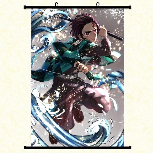 

Demon Slayer:Kimetsu no Yaiba Posters With Hanger Wall Art Canvas Prints Painting Ghost Slayer Home Decoration Décor Rolled Canvas No Frame Unframed Unstretched