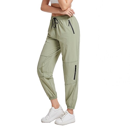 

Women's Cargo Pants Hiking Pants Trousers Summer Outdoor Breathable Quick Dry Lightweight Multi Pockets Bottoms Drawstring Elastic Waist Dark Grey Black Hunting Fishing Camping / Hiking / Caving XS S