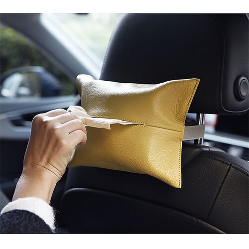 

Car Backseat Organizer Waterproof with Elastic Strap Convenient Leather For SUV Truck Van