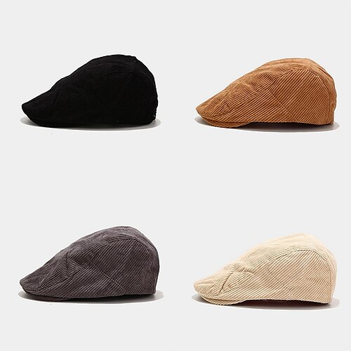 

New Style Retro Black Beret Hat Men Autumn Winter Outdoor Beret Forward Hat Berets Caps For Women