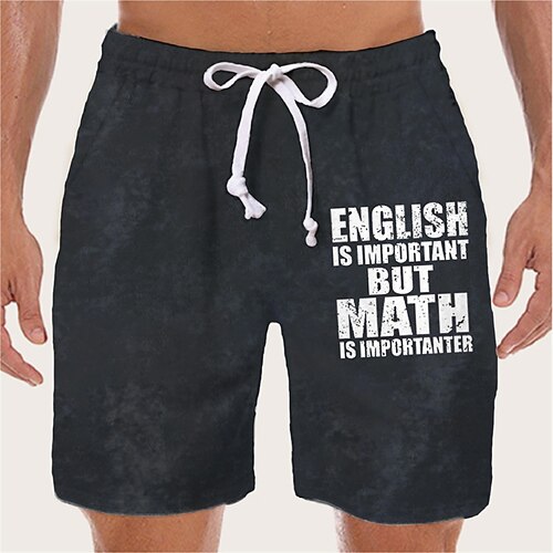 

Men's Designer Streetwear Shorts Beach Shorts 3D Print Drawstring Elastic Waist Short Pants Casual Daily Micro-elastic Graphic Patterned Letter Breathable Soft Mid Waist Black S M L XL XXL