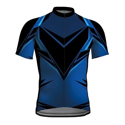 

21Grams Men's Cycling Jersey Short Sleeve Bike Jacket Tracksuit Jersey with 3 Rear Pockets Mountain Bike MTB Road Bike Cycling Cycling Breathable Quick Dry Reflective Strips Blue Graphic Animal