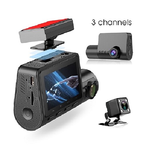 

Car DVR Dash Cam Full HD 1080P for Car DVD Player Navigation Three Channel HD Dash Cam Three Screen Night Vision