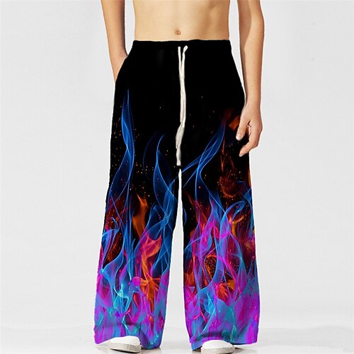 

Kids Boys Pants Black Blue Purple Galaxy Graphic Patterned Drawstring Spring Summer 3D Print Street 3-10 Years