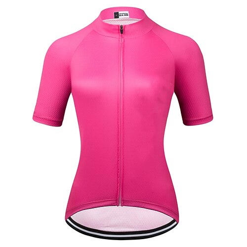 

21Grams Women's Cycling Jersey Short Sleeve Bike Top with 3 Rear Pockets Mountain Bike MTB Road Bike Cycling Breathable Quick Dry Moisture Wicking Rose Red Spandex Polyester Sports Clothing Apparel