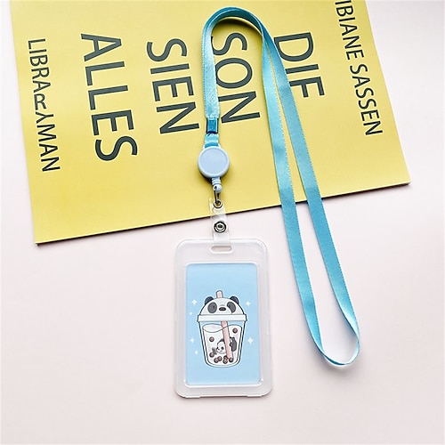 

ID Card Holder Plastic Name Card Holder Professional Transparent Multi for Women Men