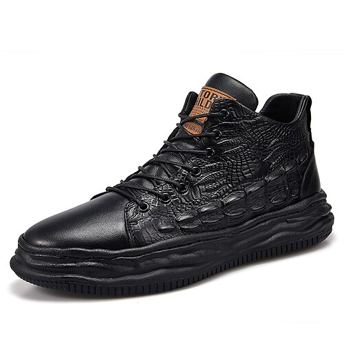 

Homme Bottes Chaussures de confort Casual du quotidien Cuir Bottine / Demi Botte Noir Blanche Hiver Automne