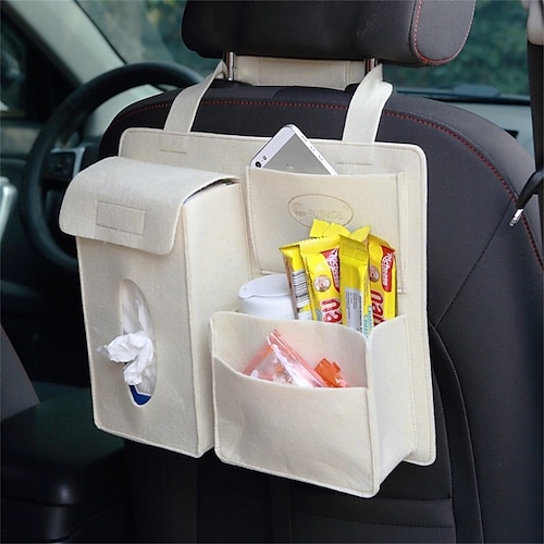 

Car Backseat Organizer with Multi-Pocket Fashion design Foldable Polyester For SUV Truck Van