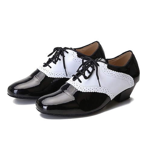 

Per uomo Scarpe per balli latini Liscio Scarpe per danza moderna Professionale Balli da sala Valzer Mocassini in cuoio Collezioni di feste Di tendenza A fantasia Tacco spesso Punta chiusa Con lacci