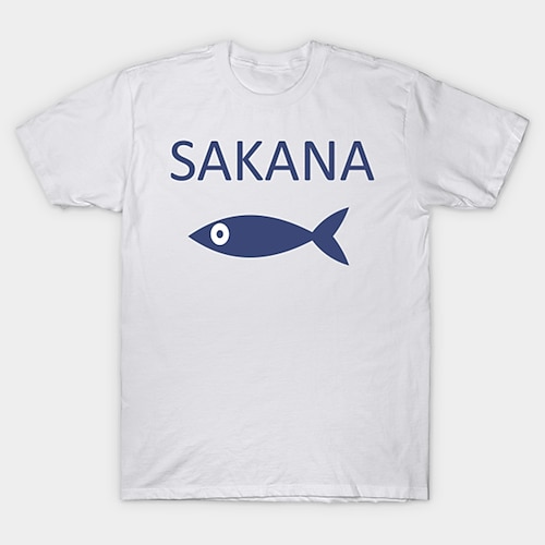 

Inspired by Summer Time Rendering Sakana T-shirt Back To School Letter Harajuku Kawaii Street Style For Unisex Adults' Hot Stamping Polyester / Cotton Blend