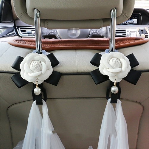 

Headrest Hooks for Car Car Hook Seat Back Hidden Multi-function Hook Car Camellia Decoration Car Storage Supplies