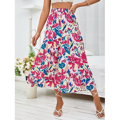 

Women's Basic Flower / Floral Daily Regular Spring & Fall Pink