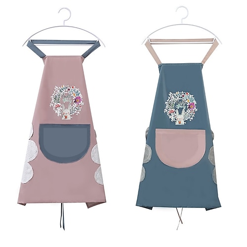 

Hand-wiping Kitchen Cooking Apron Household Men Women Oil-proof Waterproof Adult Waist Fashion Coffee Overalls Wipe Hand Apron