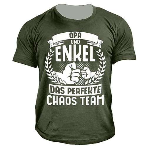 

Men's Unisex T shirt Tee 3D Print Graphic Patterned Hand Letter Crew Neck Street Daily Print Short Sleeve Tops Designer Casual Vintage Big and Tall Black Army Green Navy Blue / Summer / Summer