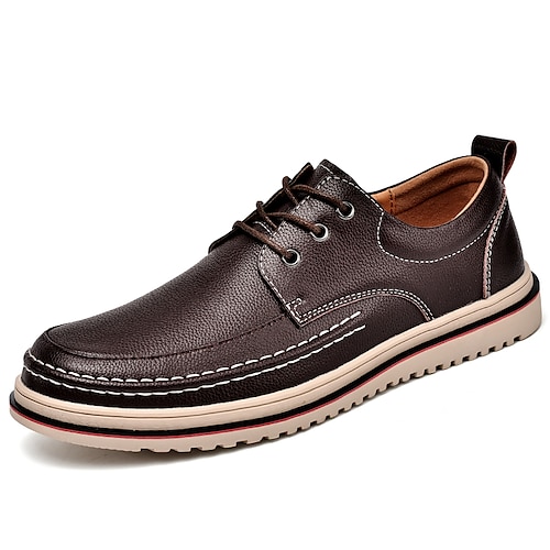 

Homens Oxfords Sapatos formais Negócio Casual Ao ar livre Diário Caminhada Couro Ecológico Preto Marron Outono Verão