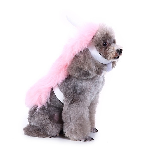 

Dog Cat Costume Unicorn Cosplay Funny Party Festival Dog Clothes Puppy Clothes Dog Outfits Breathable Pink Costume for Girl and Boy Dog Polyster S M L