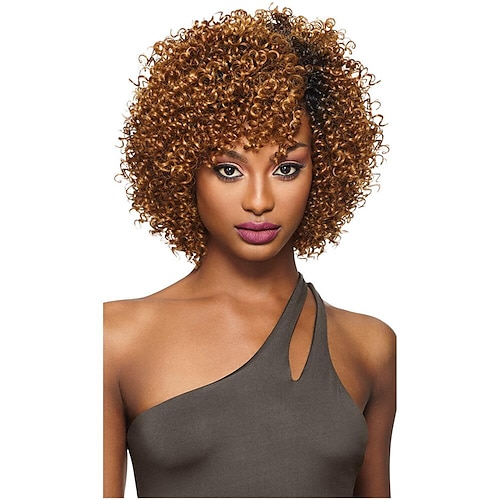 

Jerry Curly Bob Wig For Women Short Pixie Cut Human Hair Wigs With Bangs Brazilian Remy Hair Full Machine Made Wigs
