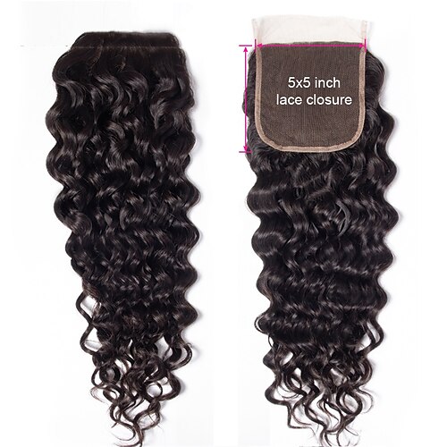 

Brazilian Loose Deep Wave 5x5 HD Transparent Lace Closure Free/Middle Part Remy Human Hair 5x5 HD Lace Closure